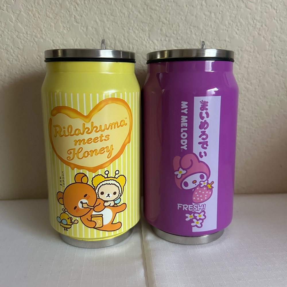 Rilakkuma & My Melody Soda Can Water Bottle Bundle